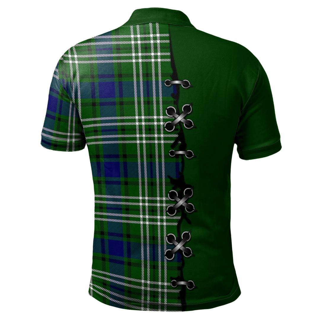 Purves Tartan Polo Shirt - Lion Rampant And Celtic Thistle Style