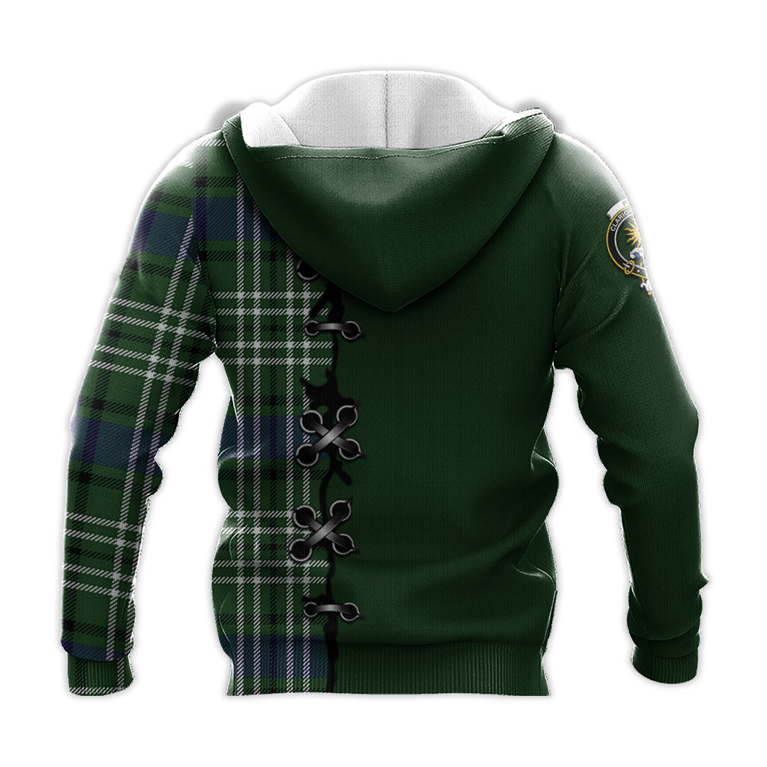 Purves Tartan Hoodie - Lion Rampant And Celtic Thistle Style