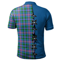 Ralston Tartan Polo Shirt - Lion Rampant And Celtic Thistle Style