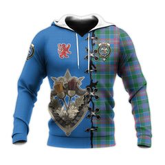 Ralston Tartan Hoodie - Lion Rampant And Celtic Thistle Style