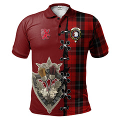 Ramsay Tartan Polo Shirt - Lion Rampant And Celtic Thistle Style