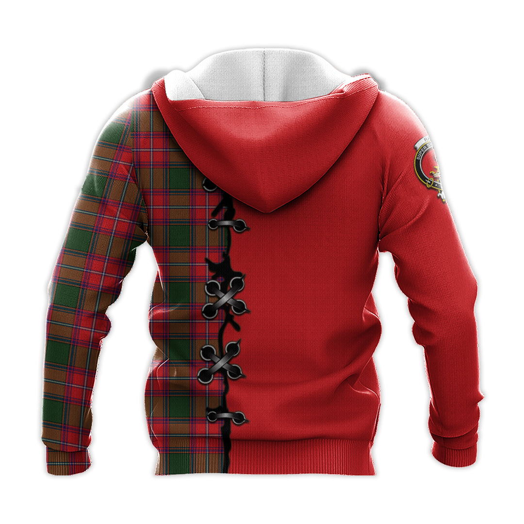 Rattray Modern Tartan Hoodie - Lion Rampant And Celtic Thistle Style