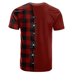 Rob Roy Macgregor Tartan T-shirt - Lion Rampant And Celtic Thistle Style