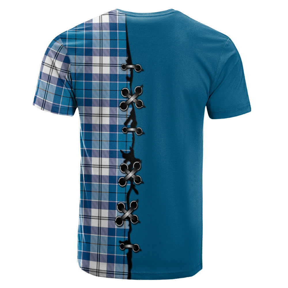 Roberton Tartan T-shirt - Lion Rampant And Celtic Thistle Style