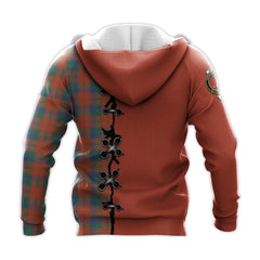 Robertson Ancient Tartan Hoodie - Lion Rampant And Celtic Thistle Style