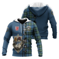 Robertson Hunting Ancient Tartan Hoodie - Lion Rampant And Celtic Thistle Style