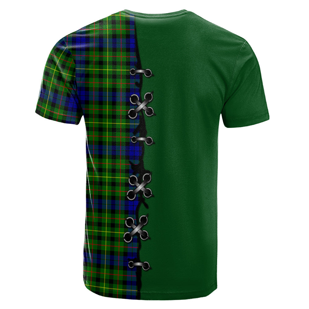 Rollo Modern Tartan T-shirt - Lion Rampant And Celtic Thistle Style