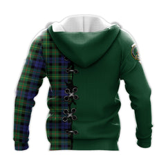 Rollo Modern Tartan Hoodie - Lion Rampant And Celtic Thistle Style