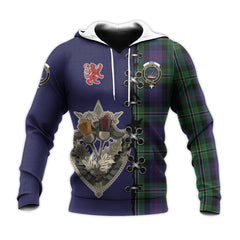 Rose Hunting Tartan Hoodie - Lion Rampant And Celtic Thistle Style