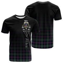 Rose Hunting Modern Tartan Crest T-shirt - Alba Celtic Style