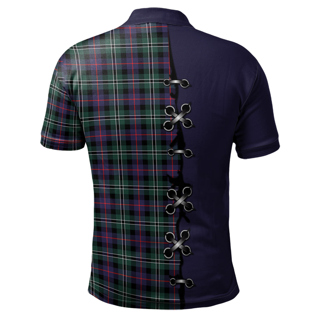 Rose Hunting Modern Tartan Polo Shirt - Lion Rampant And Celtic Thistle Style