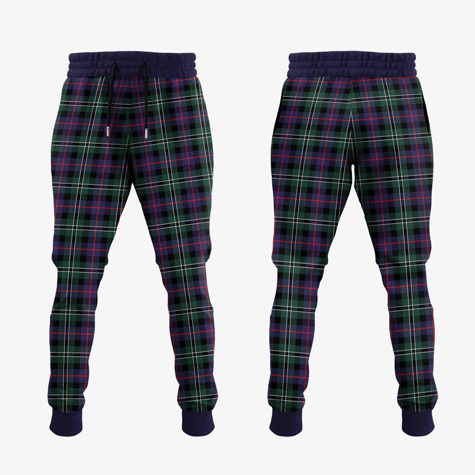 Rose Hunting Modern Tartan Crest Jogger Sweatpants