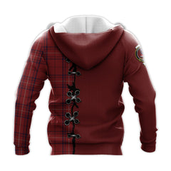 Rose of Kilravock Tartan Hoodie - Lion Rampant And Celtic Thistle Style