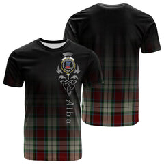 Rose White Dress Tartan Crest T-shirt - Alba Celtic Style