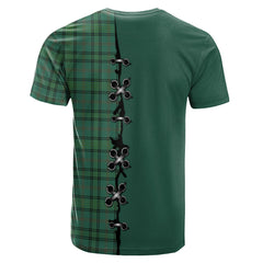 Ross Hunting Ancient Tartan T-shirt - Lion Rampant And Celtic Thistle Style