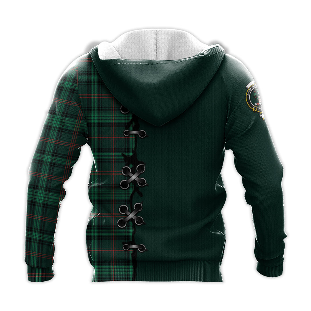 Ross Hunting Modern Tartan Hoodie - Lion Rampant And Celtic Thistle Style