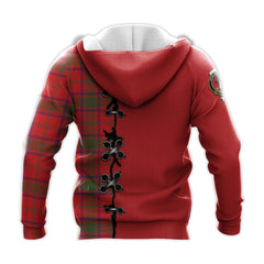 Ross Modern Tartan Hoodie - Lion Rampant And Celtic Thistle Style