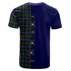 Russell Modern Tartan T-shirt - Lion Rampant And Celtic Thistle Style