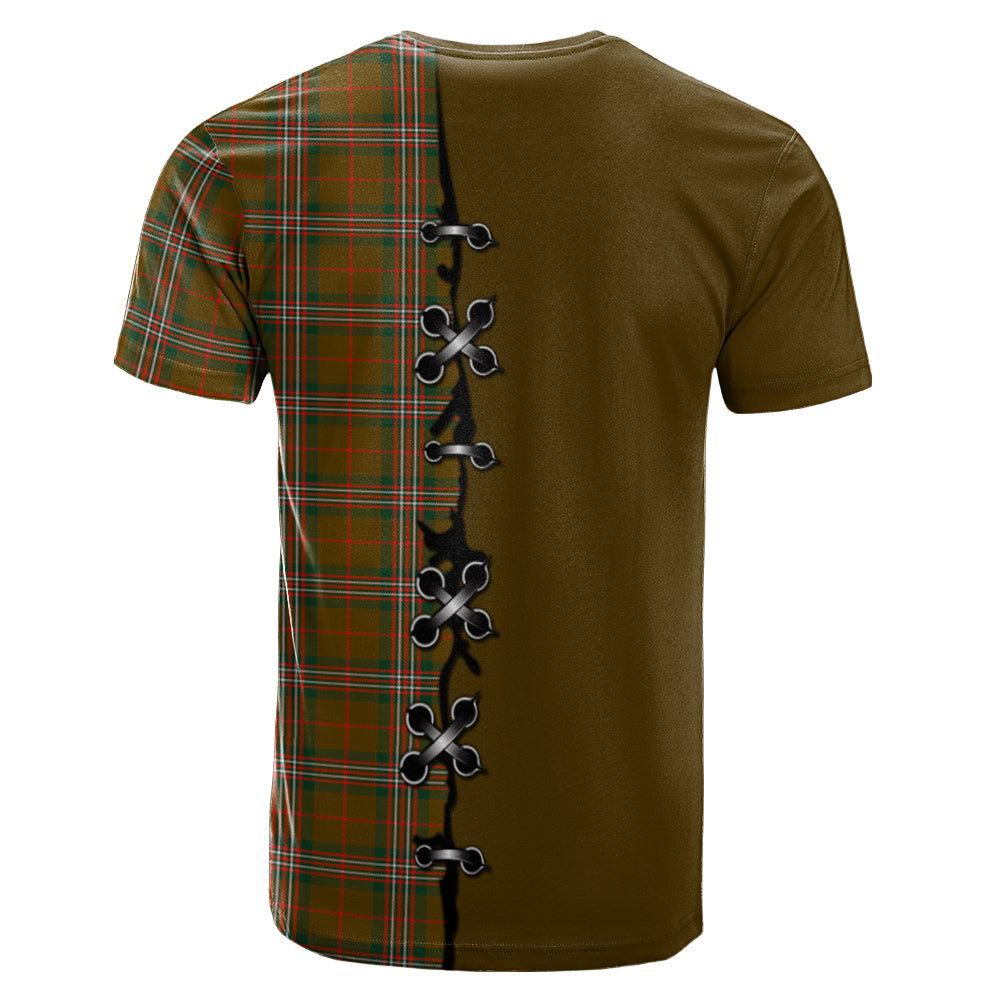 Scott Brown Modern Tartan T-shirt - Lion Rampant And Celtic Thistle Style