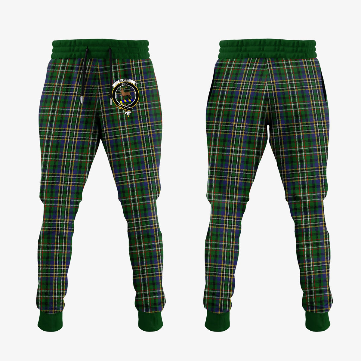 Scott Green Tartan Crest Jogger Sweatpants