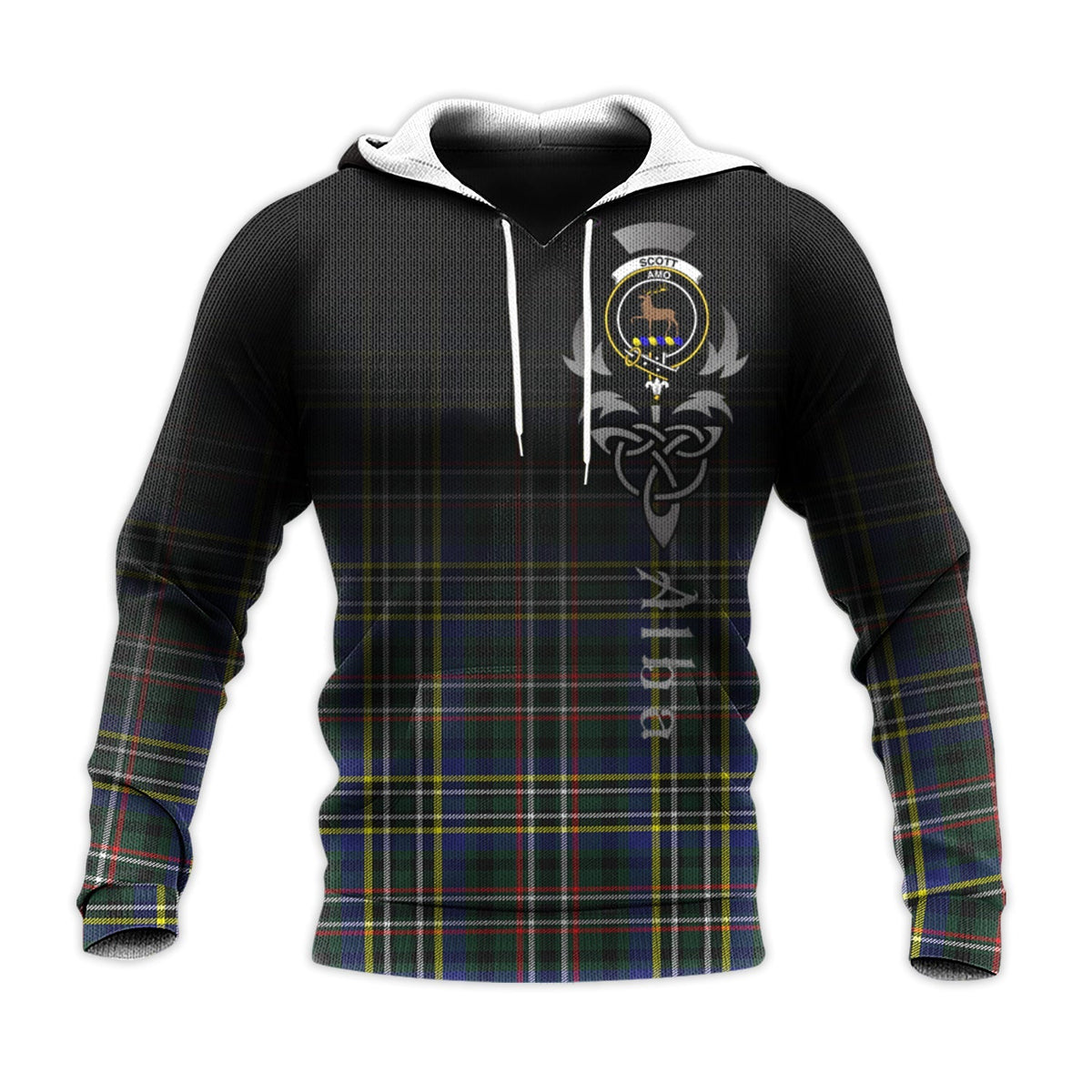 Scott Green Modern Tartan Hoodie - Alba Celtic Style