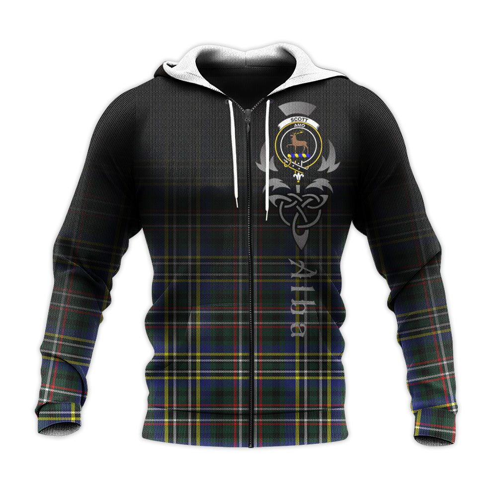 Scott Green Modern Tartan Hoodie - Alba Celtic Style