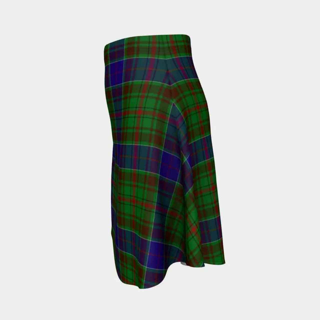 Adam Tartan Flared Skirt