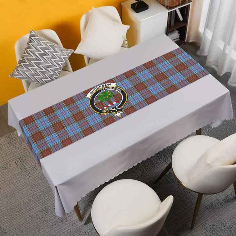 Anderson Tartan Crest Table Runner - Cotton table runner