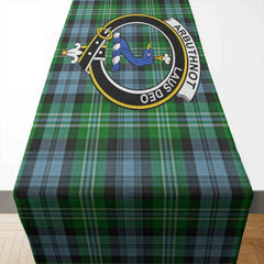 Arbuthnot Tartan Crest Table Runner - Cotton table runner