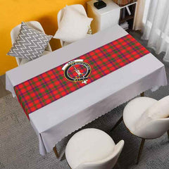 Bain Tartan Crest Table Runner - Cotton table runner