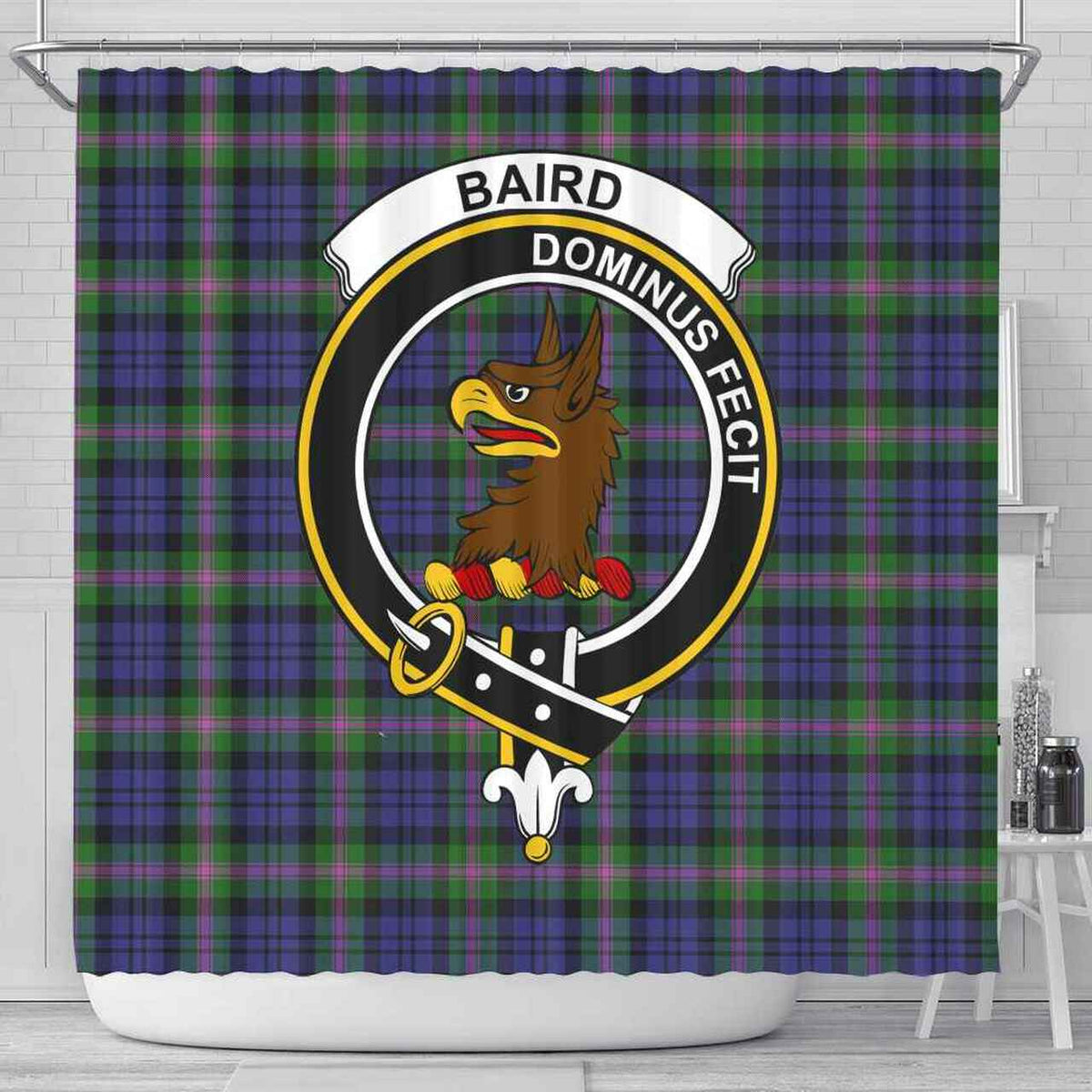 Baird Tartan Crest Shower Curtain