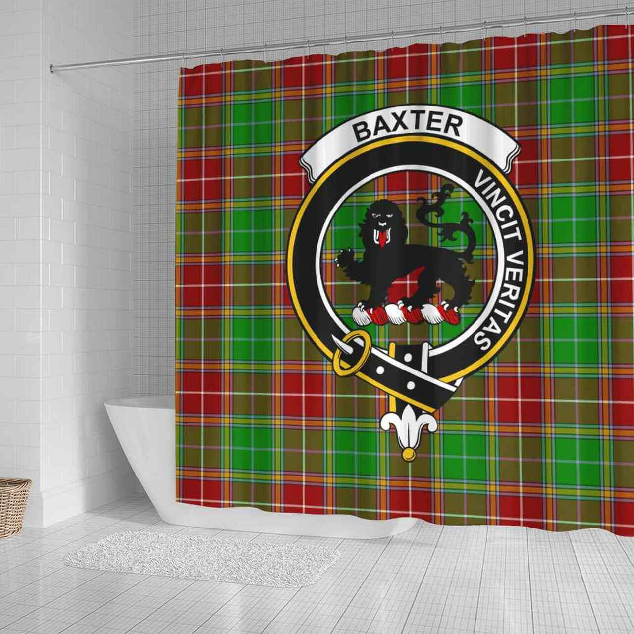 Baxter Tartan Crest Shower Curtain