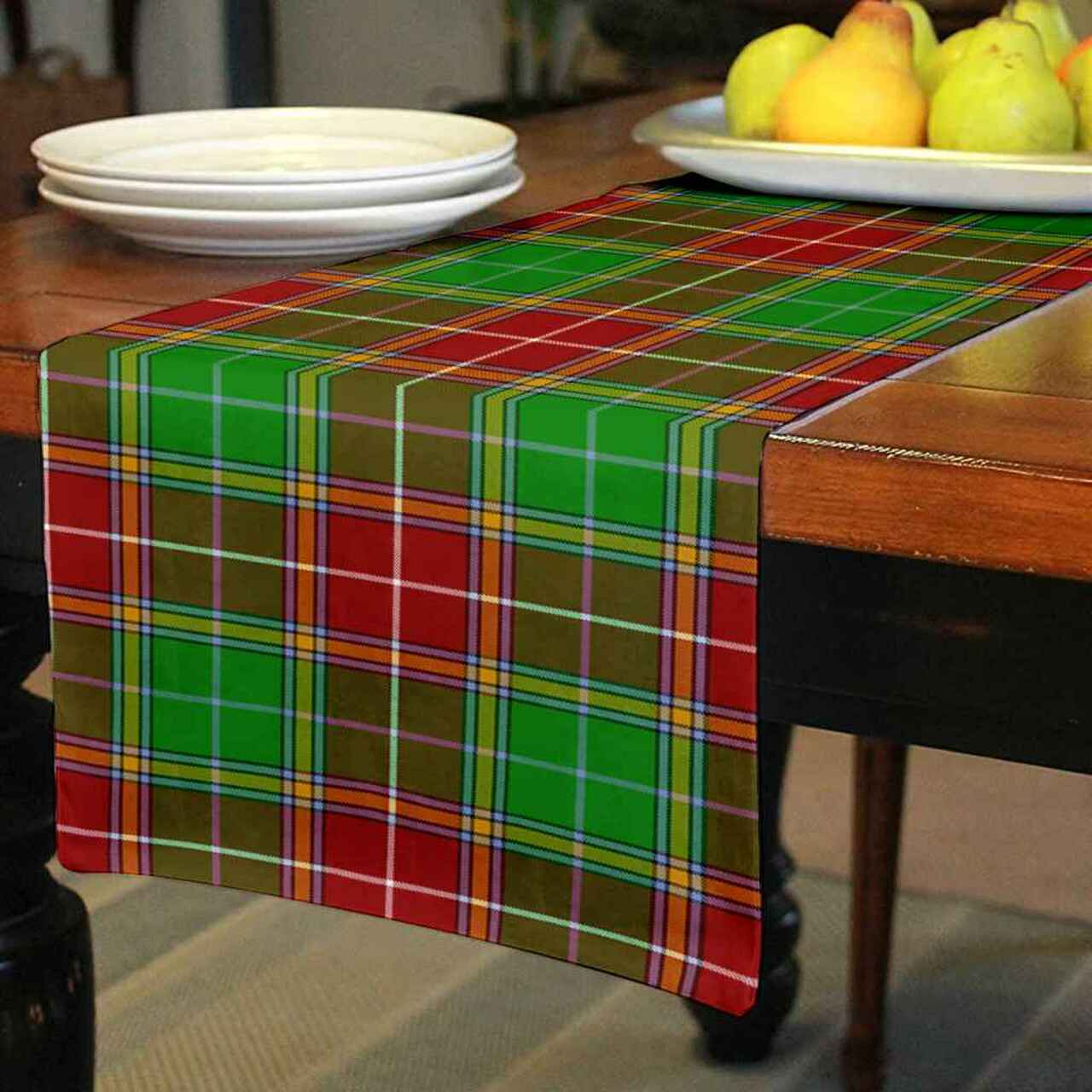 Baxter Modern Tartan Table Runner - Cotton table runner