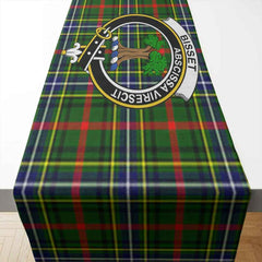 Bisset Tartan Crest Table Runner - Cotton table runner