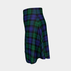 Blackwatch Modern Tartan Flared Skirt