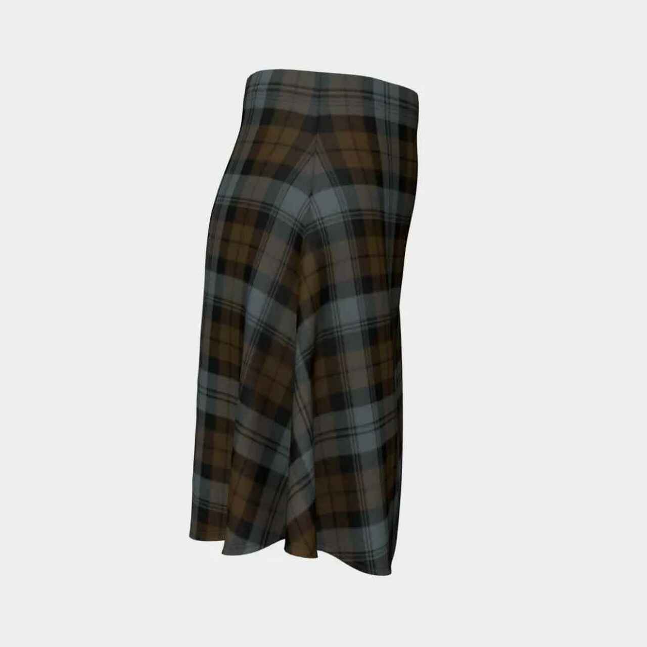 BlackWatch Weathered Tartan Flared Skirt