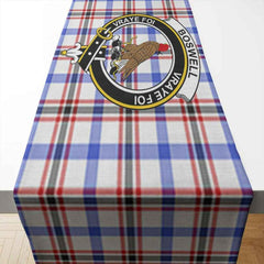 Boswell Tartan Crest Table Runner - Cotton table runner