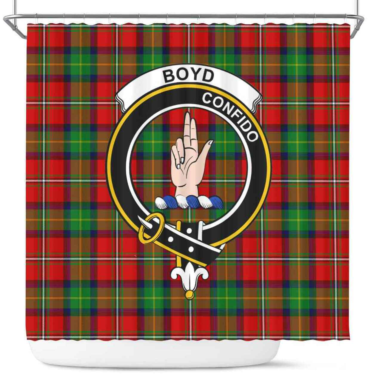 Boyd Tartan Crest Shower Curtain