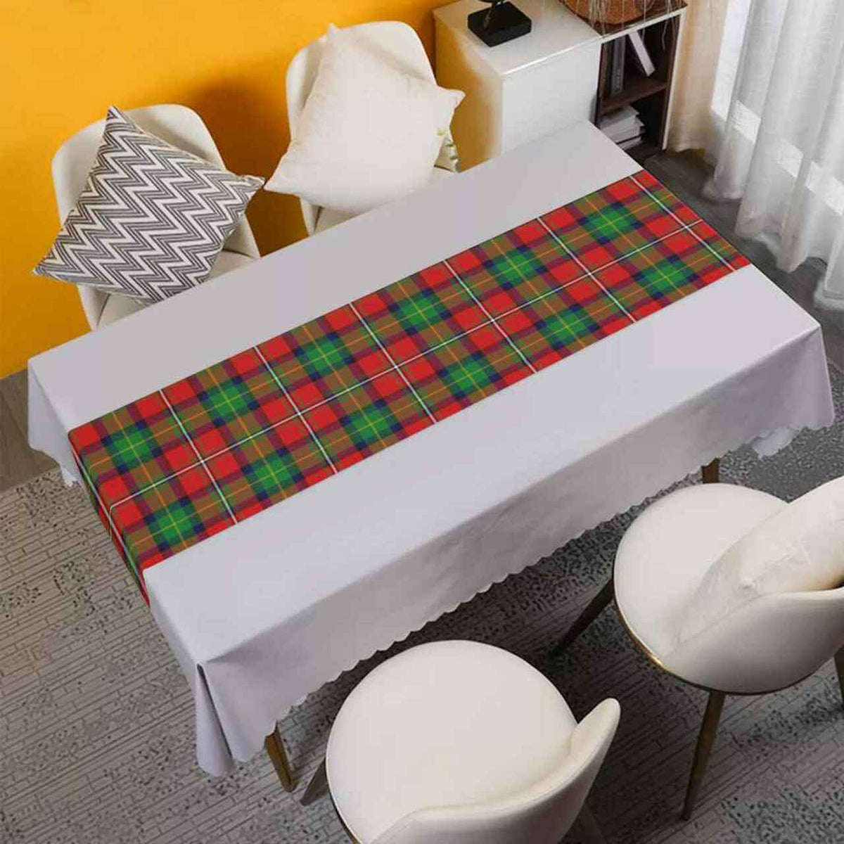 Boyd Modern Tartan Table Runner - Cotton table runner