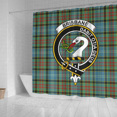 Brisbane Tartan Crest Shower Curtain