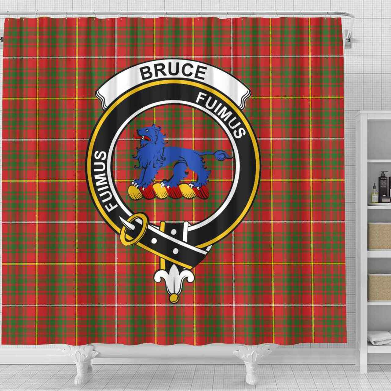 Bruce Tartan Crest Shower Curtain