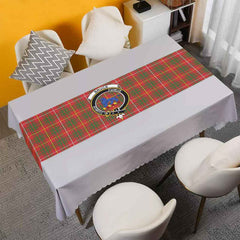 Bruce Tartan Crest Table Runner - Cotton table runner