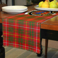 Bruce Tartan Crest Table Runner - Cotton table runner