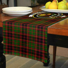 Buchan Tartan Crest Table Runner - Cotton table runner