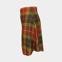 Buchanan Old Set Weathered Tartan Flared Skirt