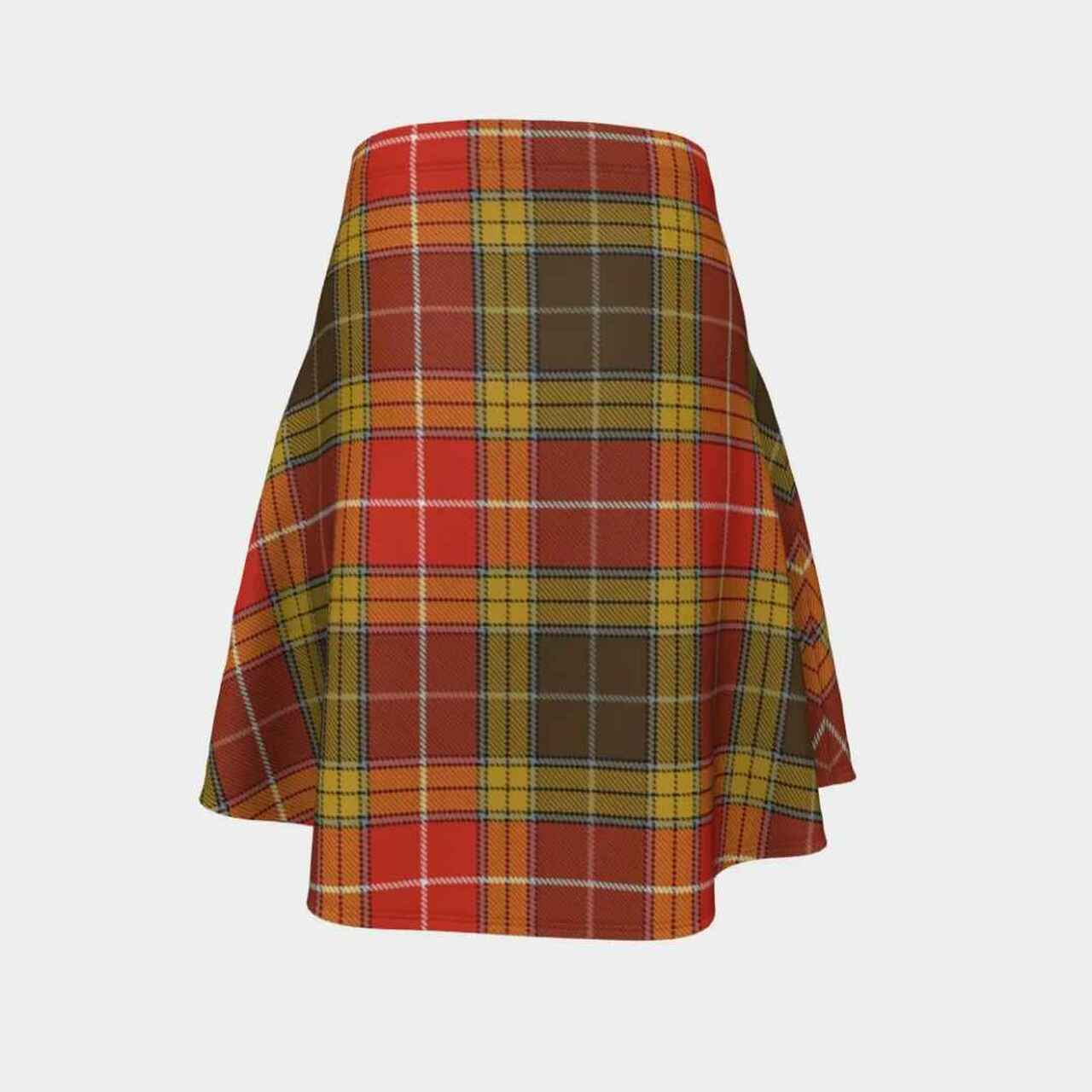 Buchanan Old Set Weathered Tartan Flared Skirt