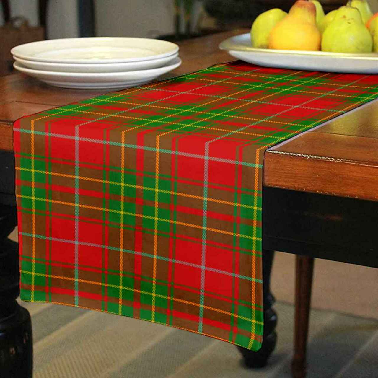 Burnett Ancient Tartan Table Runner - Cotton table runner