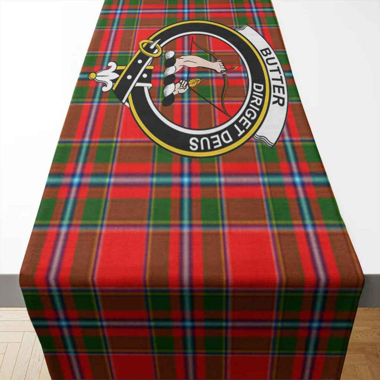 Butter Tartan Crest Table Runner - Cotton table runner