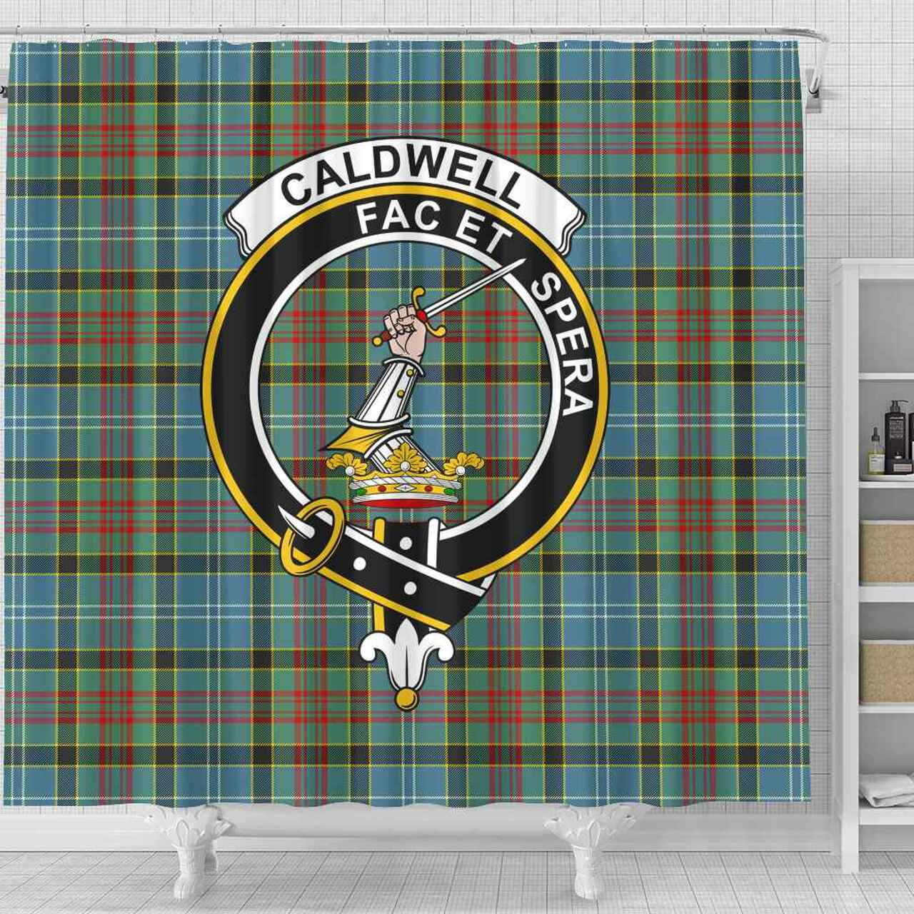 Caldwell Tartan Crest Shower Curtain