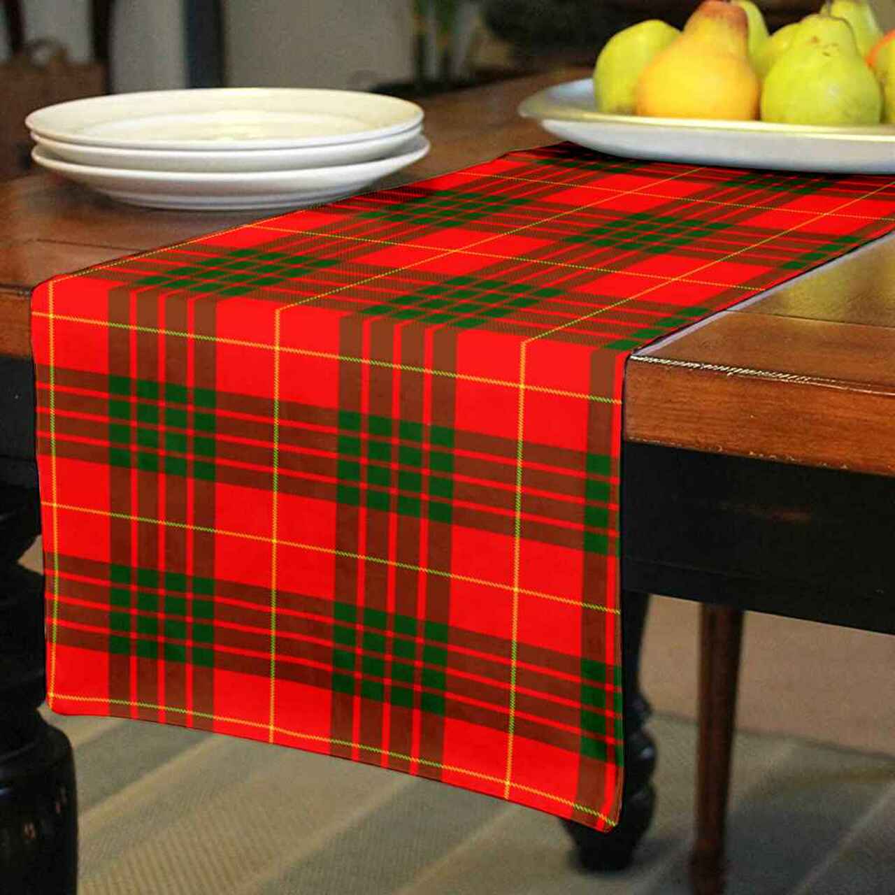 Cameron Modern Tartan Table Runner - Cotton table runner